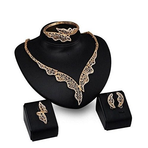 Wave Design Set | Jewellery of Necklace Set with Earrings & Bracelet for Girls and Women