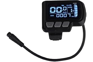 E-Bike LCD-skärm med 6-stifts vattentät kabel passar 22,2 mm styre för 24/36/48 V-system