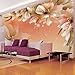 Produktbild Tapete 3D Vlies Seidentuch Individuelle Fototapeten Moderne Blume Wandbild Tapeten Wohnzimmer Sofa Tv Hintergrund Stoff Tapete Schlafzimmer @ 250 * 175