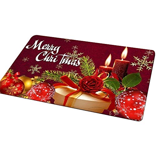 Preisvergleich Produktbild Gulin Gedruckter Teppich für Weihnachtsrechtecke, Rutschfeste Wasserdichte Badematte, Anzug für Wohnzimmer Schlafzimmer Home Decor