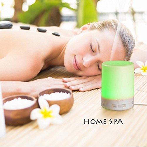 Mgaolo Ultraschall Luftbefeuchter Aroma Diffuser Duftöldiffusoren Ätherisches Öl Duftlampe mit 7 Farbewechsel-Led Beleuchtung Humidifier eignet für Schlafzimmer/Baby/Büro/Yoga usw (300ml) - 2