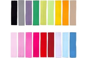 LYITZW Lot de 18 Bandeau Cheveux Femme, Headbands Élastique, Bandeaux de Yoga, Bandeaux de Course Accessoires de Cheveux D'entraînement Sportif,pour Yoga, Fitness, Course, Cyclisme