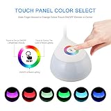 HIHIGOU Bunte Dimmbare Schreibtischlampe LED Tischlampe 3 Helligkeitsstufen (Lesen, Lern, Entspannung ) Flexibles Arm Touchfeldbedienung menit USB-Anschluss modern tischleuchte LED (weiß) - 2