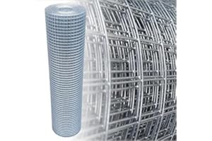 Garmix Volierendraht Verzinkt 25x25mm Drahtgitter 4-Eck Maschendraht (150cm x 12,5m, 1,05mm)
