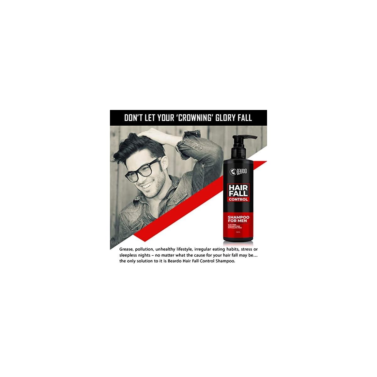 Beardo Hair Fall Control Shampoo For Men 250ml Sukhrog