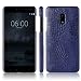 Produktbild Lumina 650 Crocodile Hülle, 3D Cool Crocodilian Cayman Alligator Slim Cover, TAITOU Fashion Ultralight Thin Anti-Scratch Case For Nokia 650 Blue