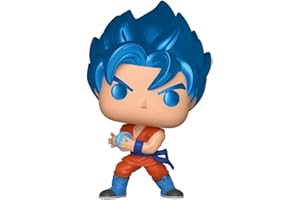 POP Funko 37691 Dragon Ball Super - SSGSS Goku Kamehameha Metallic Vinyl-Figure Exclusive Special Edition