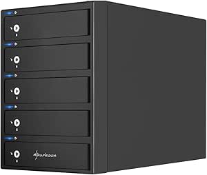 Sharkoon 5-Bay Raid-Geh&auml;use 8,9 cm (3,5 Zoll) USB 3.0/eSATA