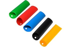 BESSY SHOP Pelatrici per Aglio in Silicone, 5 pezzi Rullo per Rimuovere la Pelle Rullo per Aglio Tubo per Sbucciare l'aglio Prep Professionale per Spremiaglio Utensili da Cucina Utili e Facili.5 colori
