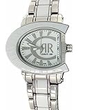 Cerruti 1881 Diamant Damen Armbanduhr 33 x 30 mm Zwei Ton Silber und Weiß Keramik