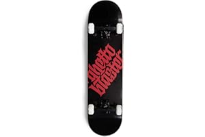 GHETTO BLASTER Skateboard Completo Professionale, Principianti, Bambini, Adulti, Tavola in Acero 7 Strati, Cuscinetti Abec 9, Ruote 52mm, Peso Max 90kg, Modello Logo Red 8.125”