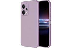 HONLEN Funda Compatible para Poco X5 5G / Redmi Note 12 5G Case, (6.67" Inches) Líquida TPU Silicona Cover con Anti-Rasguño, Cáscara Suave Cubierta Hierba púrpura
