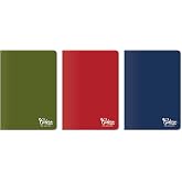 Meteksan Colors Ofis Serisi, A4 60 Yaprak &Ccedil;izgili Karton Kapaklı Defter 3'l&uuml; Paket, Kırmızı, Mavi, Yeşil