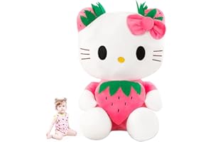 YFDSXKMZ Hellokiitty Plush Figure Hellokiitty Plush Toy Stuffed Animal Pillows Hug Pillow Cushion Decoration Ornaments Stuffed Animal Plush Toys gifts for Children and Girls 28cm