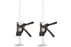 38CM Sollevatore Mobili, 2 Pezzi Regolabile Manuale Solleva Mobili, TOOSOAR Alza Lastre di Cartongesso in Alluminio