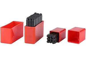 36pcs Stahl Metall Anzahl und Buchstaben Stamping Punch Tools, Kohlenstoffstahl Punch Metal Stamp Set für Jewel Making Sterben