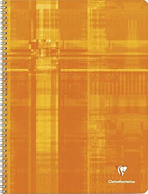 Clairefontaine 8352C - Un cahier à spirale 180 pages 24x32 cm 90g petits carreaux, couverture couleur aléatoire