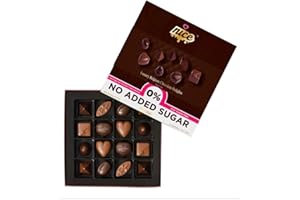 Nice Sugar free Luxury Belgium Chocolate with stevia Diabetic | Premium Gift for Her or Him | 16 Belgian Delights | Present for Christmas Happy New Year Mothers & Fathers day, Valentine (1 Box)