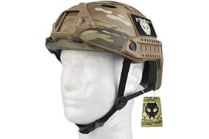 ATAIRSOFT Casco rápido Tipo PJ para Combate Militar del ejército de Paintball de Tiro CQB MC