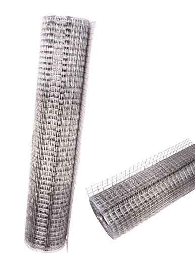 Ectxo 1M Stärke, 25M Länge Maschendrahtzaun Drahtgeflecht Verzinktes Gitter Metallgitter - 3