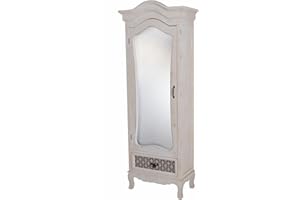 PALAZZO INT Szafa na ubrania Shabby Chic, szafa na pranie, biała szafka z lustrem, do sypialni, 170 cm, motyw antyczny, mxa013 Palazzo Exclusiv