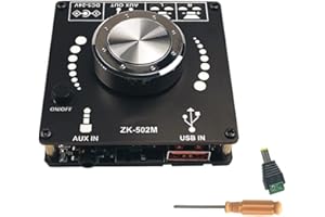 Fasizi ZK-502M Audio Mini 2.0 estéreo 50 W + 50 W Bluetooth Digital Amplificador Módulo amplificador 50 W x 2 AMP Amplificador Home Theater AUX USB