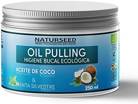 Oil Pulling 200ml- Natural Mouthwash - Coconut Oil Organic Extra Virgin Naturseed with peppermint - Improves Gingivitis - healthier Mouthwash - - Natural Teeth Whitening Fresh Breath and durable - Free Ebook - Cleaning Oral 30 Days - Ecological Certificate - Without Alcohol - Child Friendly