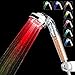 Price comparison product image Couradric Led Shower Head 7 Color Changing Lights High Pressure Water Saving Spa Handheld Shower Head Spray Negative Ionic Double Filter Chlorine Soft Water
