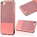 Produktbild GrandEver iPhone 7 Weiche Silikon Hülle Electroplate & Spiegel Serie Flexible TPU Schutz Schutzhülle Klar Handytasche mit Muster Anti-Kratzer Stoßdämpfung Ultra Slim Rückseite Silicon Case Backcover Protective Cover Premium Handyhülle - Rosegold