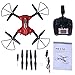 Produktbild FPV Smart Quadcopter Wifi Fernbedienung 6-Achsen-Gyroskop Headless-Modus LED-Licht Weitwinkel-HD-Kamera Live-Video Rot