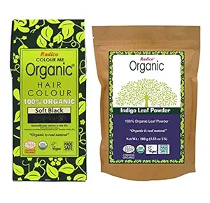 Radico 100% Organic Soft Black With 100% Organic Indigo Leaf Powder