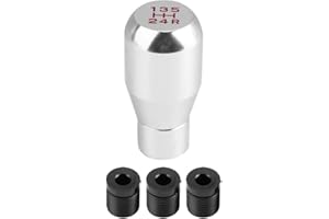 SAILINE Saline Shifter Adapter Universal 5 Gang Manuell Metall Chrom Schaltknauf Hebel Stick Stift Griff Kopf Auto Styling Zubehör Racing Style (Silver)