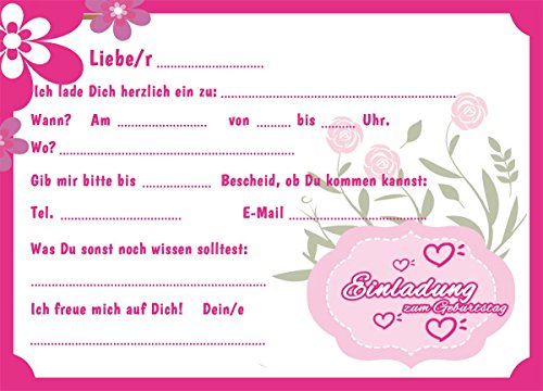 12 Einladungskarten zum Kindergeburtstag – Motiv Pferde / Pony – für Kinder, Jungen, Mädchen, Party Feier Geburtstagseinladungen im Set - 2