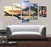 Produktbild obella ungerahmt Art Wand Leinwand Bilder Drucke || 5 Stück, Sunset Sea Giant Fisch || Poster Öl Gemälde Gedruckt Foto für Home Dekoration, Large