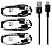 Produktbild 3 x XXL 150cm Original Samsung Galaxy S7 G930/ S7 Edge G935 Datenkabel Schnellladekabel 150cm Ecbu4ewe/ Ebdu4abe schwarz