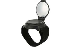 BONKZEBU Cycling Rear View Mirror Nylon Wrist Arm Strap Convex Design 5cm Diameter Adjustable 360 Cycling Mirror with Wrist Arm Strap Safe Cycling Accessories for Cyclists Mountain bike