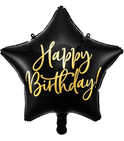 Unique Party – „Happy Birthday“ Folienballon | Glitz Blau, 45 Cm, Selbstverschließend, Ideal Für Mottopartys