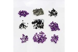 BHYSHOP Racing Corsa Moto Carrozzeria Viti Carena Bulloni Dadi Kit Elementi di fissaggio Viti a clip Cafe Racer Old School GSXR NINJA CBR YZF ZZR (Viola)
