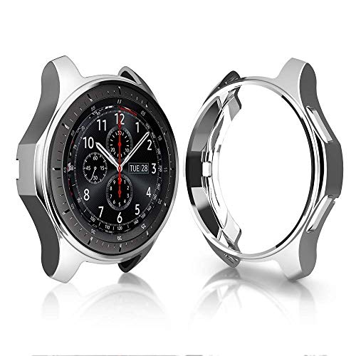 KTcos Estuche para Samsung Gear S3 Frontier SM-R760, Soft TPU Plateado [Scratch-Proof] Allround Protector de Parachoques Shell para Samsung Gear S3 Frontier SM-R760 Smartwatch (Silver)