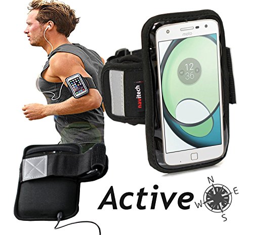 Navitech wasserdicht Schwarz Sport / Fitness / Jogging / Radfahren / Skifahren Armband Tasche Oberarmtasche Schutz Hülle Etui Case für Samsung Galaxy J5 2016