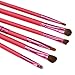 Abody New 12pcs Professional Wooden Handle Makeup Brush Set Cosmetic Brush Kit Makeup Tool with Cup Leather Holder Case (Rose)