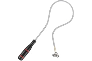 LPOLKVEMELH 60cm Flexible Magnetic Pickup Tool, Portable Strong Telescopic Magnet with Non-Slip Handle, Bendable Magnet Handheld Retrieval Tools for Picking Up Hard-to-Reach Small Parts Car Key Bolts Screws Nuts