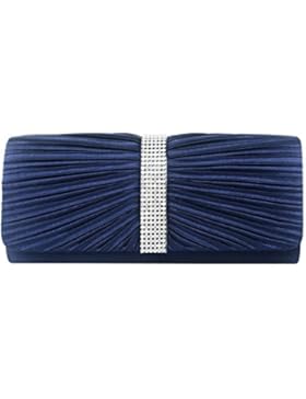 Clasichic Damen Party Hochzeit Clutch Strassstein Abendtasche Elegant Handtasche Umhängetasche