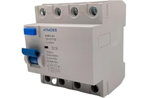 Interruttore differenziale superimmunizzato SI, 30 mA, 4P, 63 A, 6KA | Classe A e 6kA | 30 mA | Certificato CE | 240/415V AC | RASMACOR