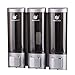 Produktbild Masterein Drei Kopf Flüssigseife Spender Wand-Badezimmer Hand Sanitizer Dusche Shampoo Dispenser Hotel Flüssigseife Container Silber-