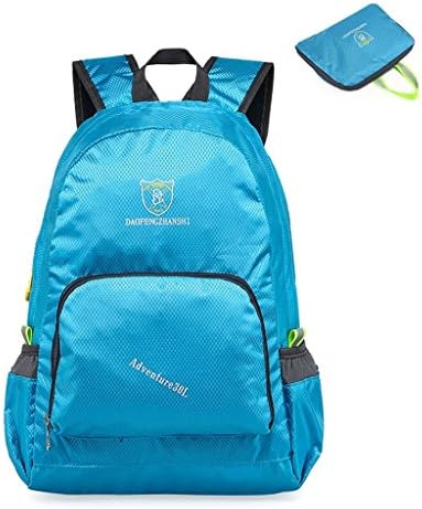 Gigantique 20L Outdoor Hiking Waterproof Portable Folding Backpack Handy Lightweight Travel Daypack Black Blue