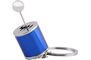 Hztyyier Keychain, Shifter Keychain Six-Speed Gear Stick Knob Gearbox Key Ring Metal Key Chain Gift