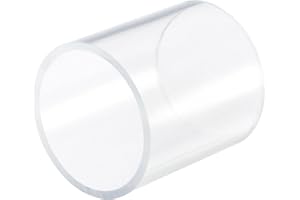 Recogwood Tubo acrilico trasparente rigido rotondo tubo 80 mm ID 90 mm OD 100 mm per lampade e lanterne, sistema di raffreddamento ad acqua