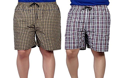 Glamio Mens Cotton Boxer Shorts Assorted Mixed Colour (Pack of 2) RS.199 (87.00% Off) - Amazon