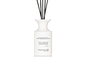 M&SENSE 300 ml rumsdoft, linnebris, doft| fräschare med 8 doftpinnar